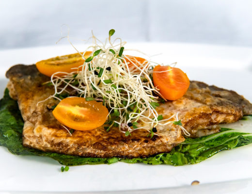 pan fried sea bass with chipotle cream sauce